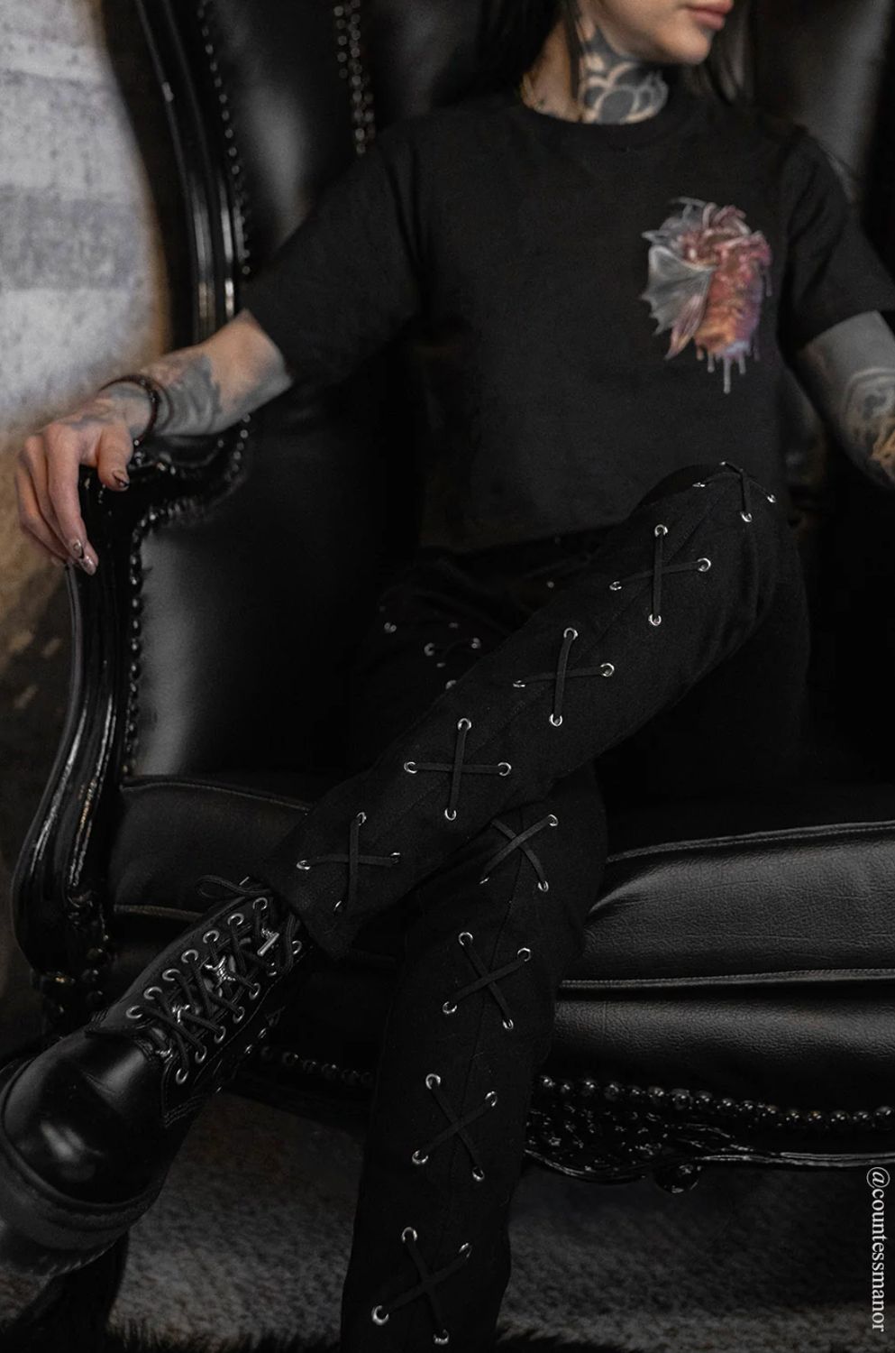 Pantalons Widow Lace-Up