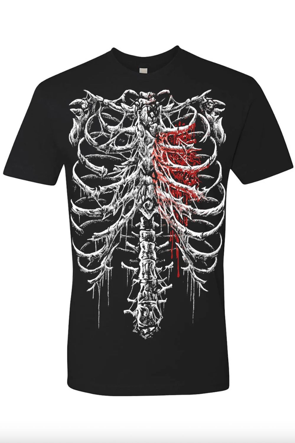 T-Shirt Bleeding Heart Skeleton Homme [PLUS]