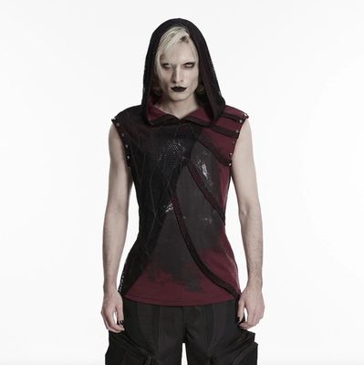 Sleeveless Hoodie WT-1093 [RED]