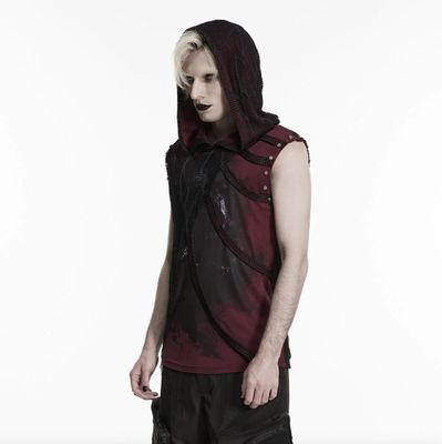 Sleeveless Hoodie WT-1093 [RED]