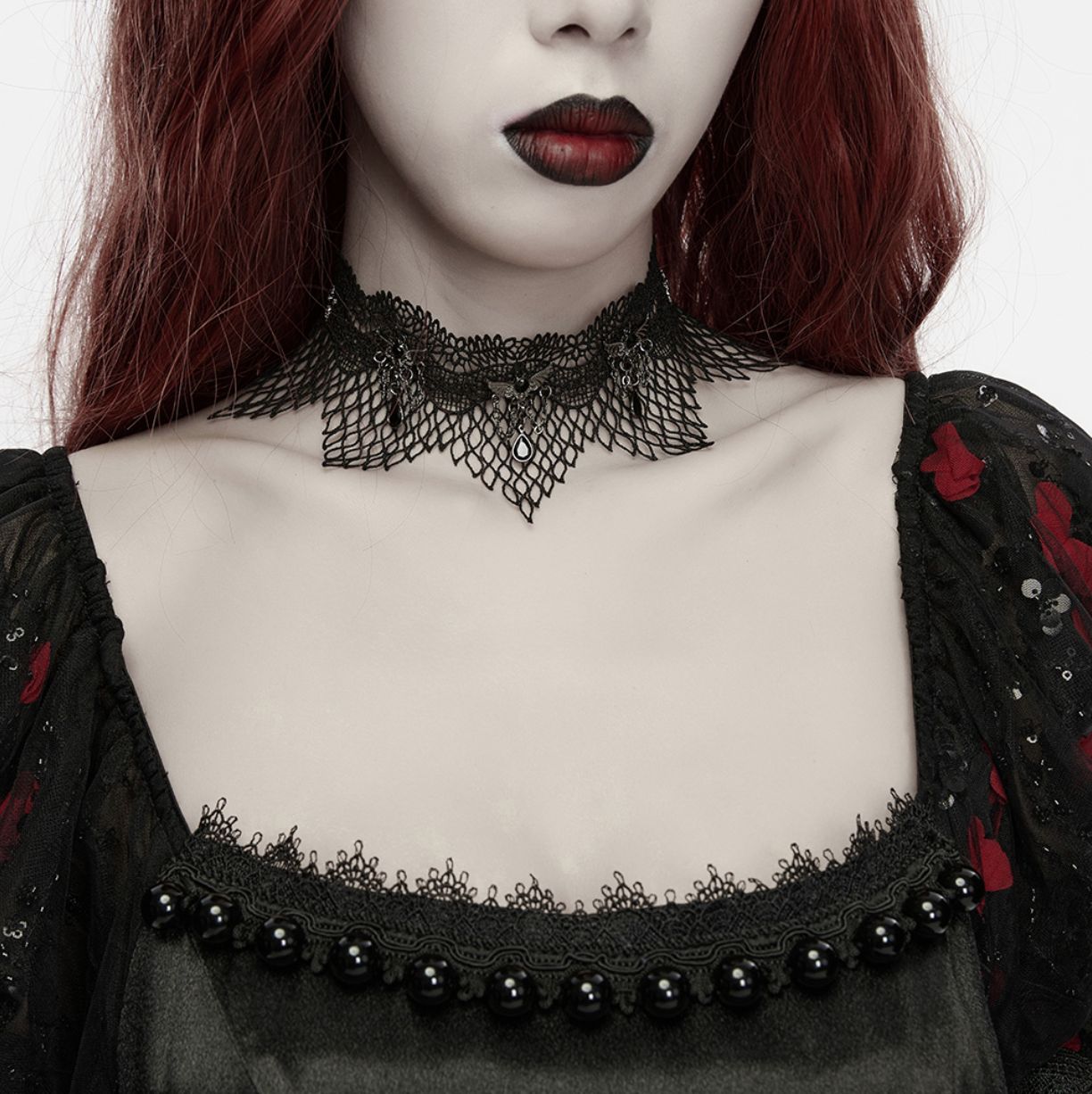 Choker avec Pendentifs Argentés WS-978