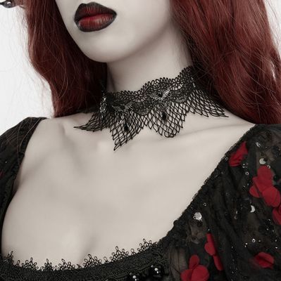 Choker avec Pendentifs Argentés WS-978