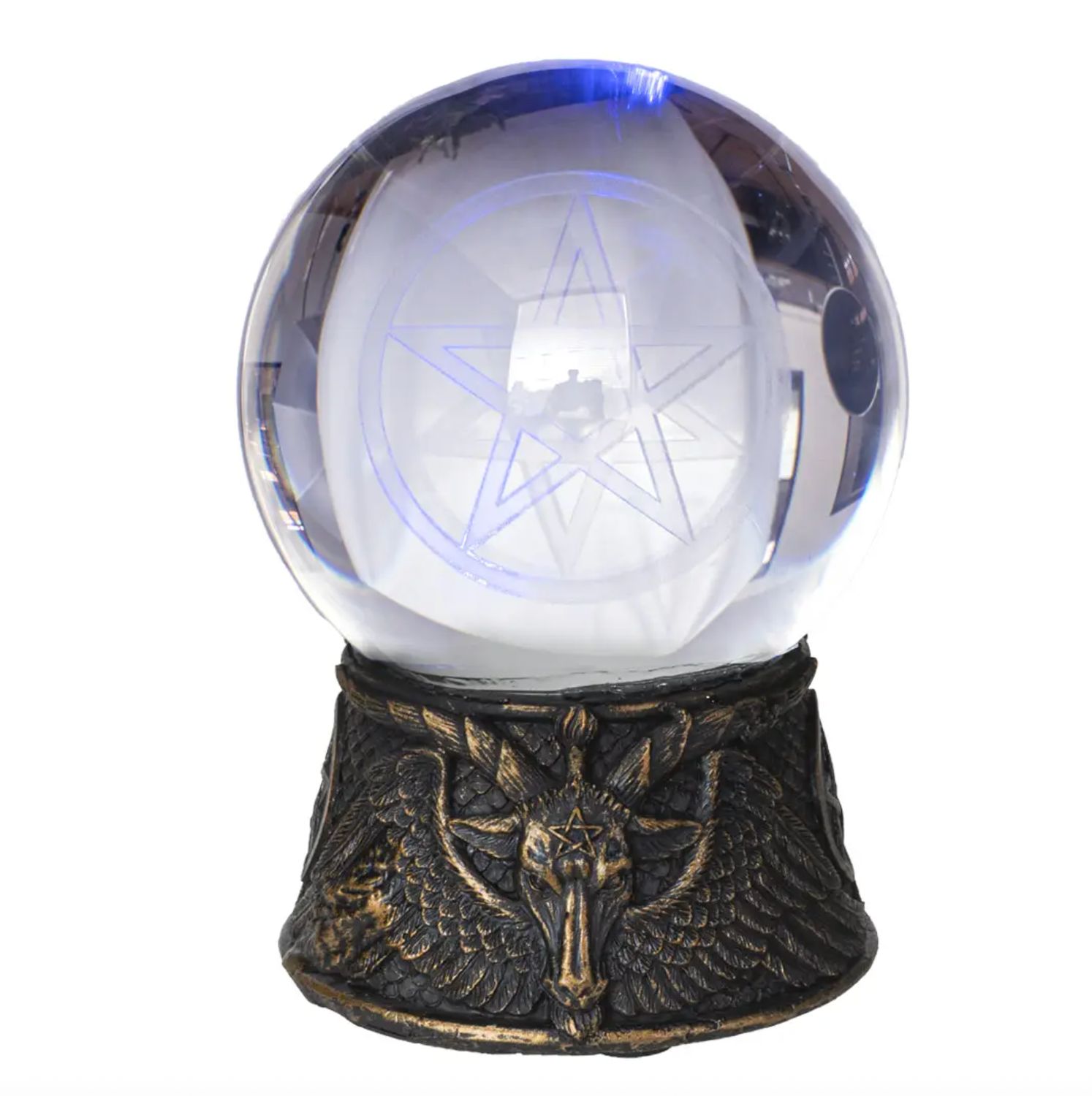 Boule de Cristal Baphomet LED