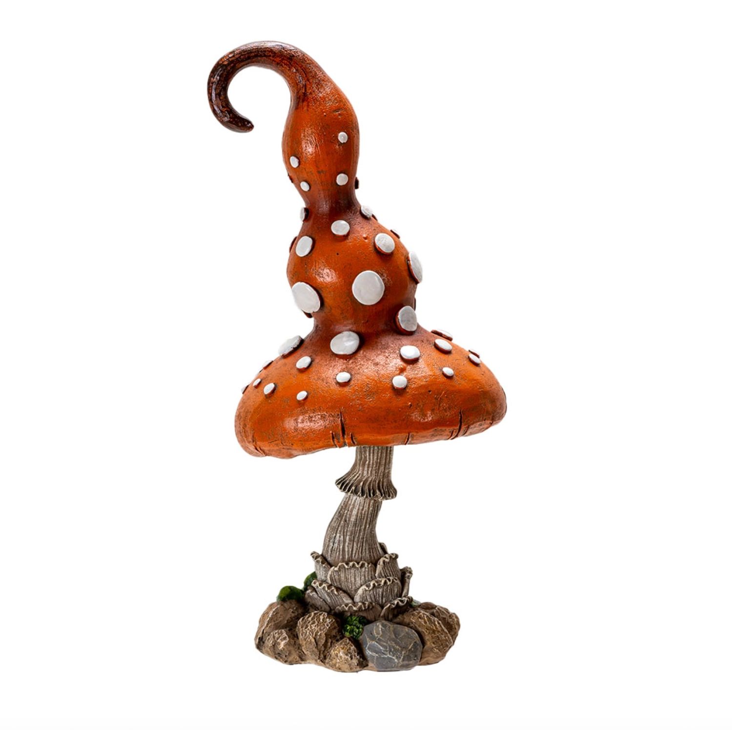 Champignon Décoratif Orange et Blanc pour Maison et Jardin