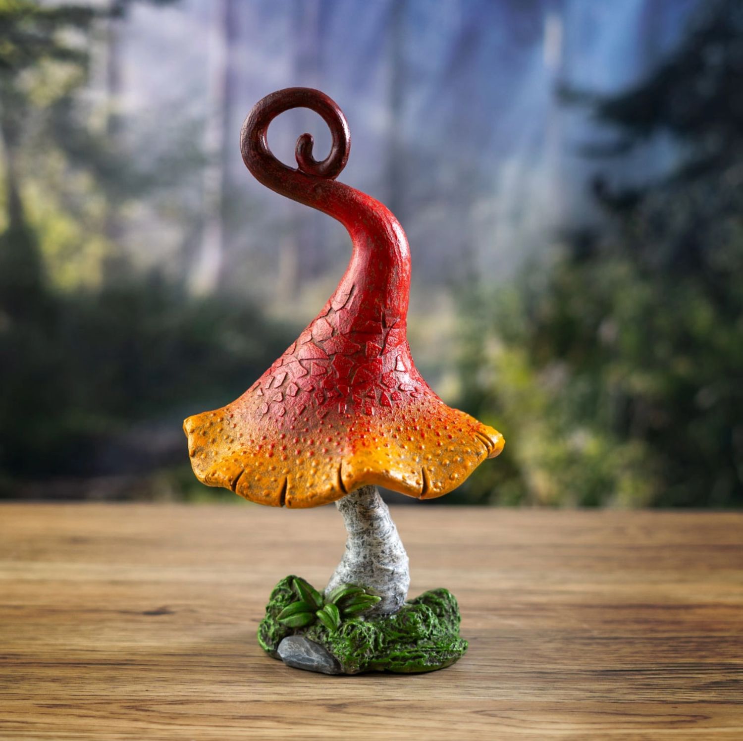 Champignon Décoratif Rouge et Jaune pour Maison et Jardin