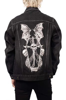 Vintage Wash Hersher Denim Jacket [LS-292blk]