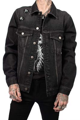 Vintage Wash Hersher Denim Jacket [LS-292blk]