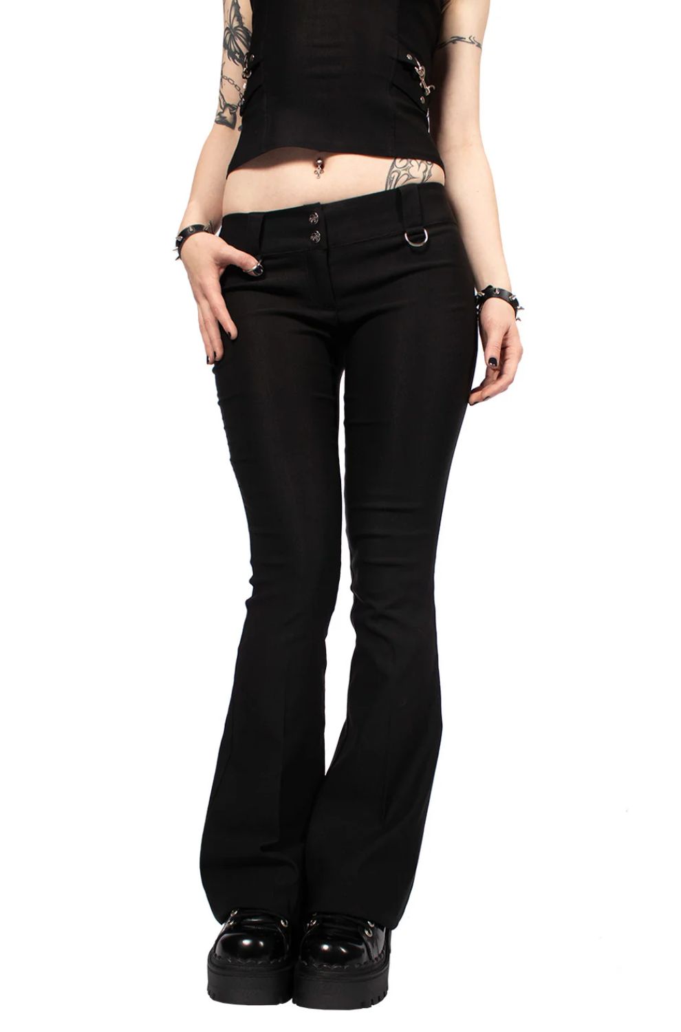 Pantalons Gangsta Noirs Femme [LS-247]