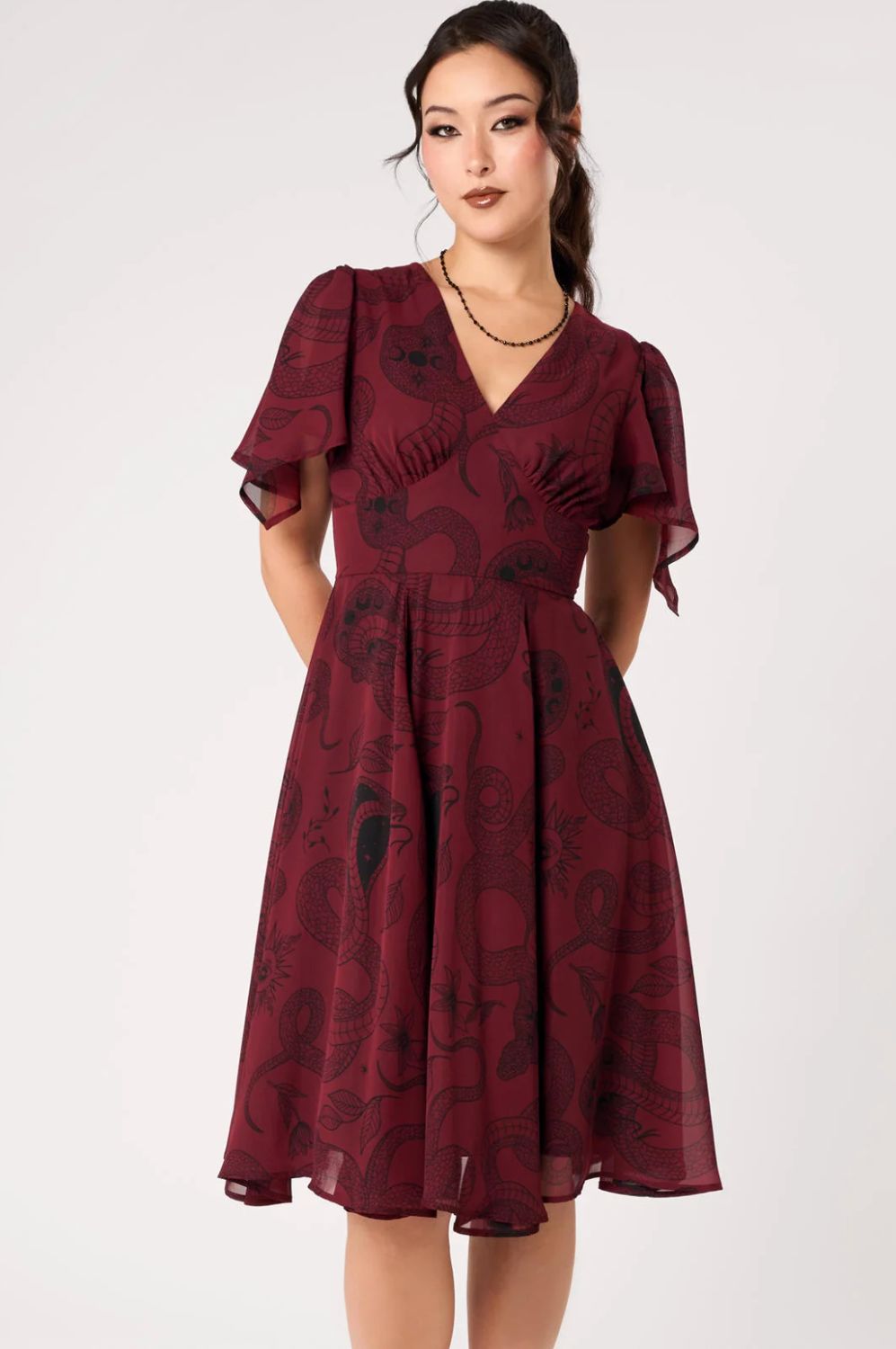 Robe Venom Midi [BOURGOGNE]