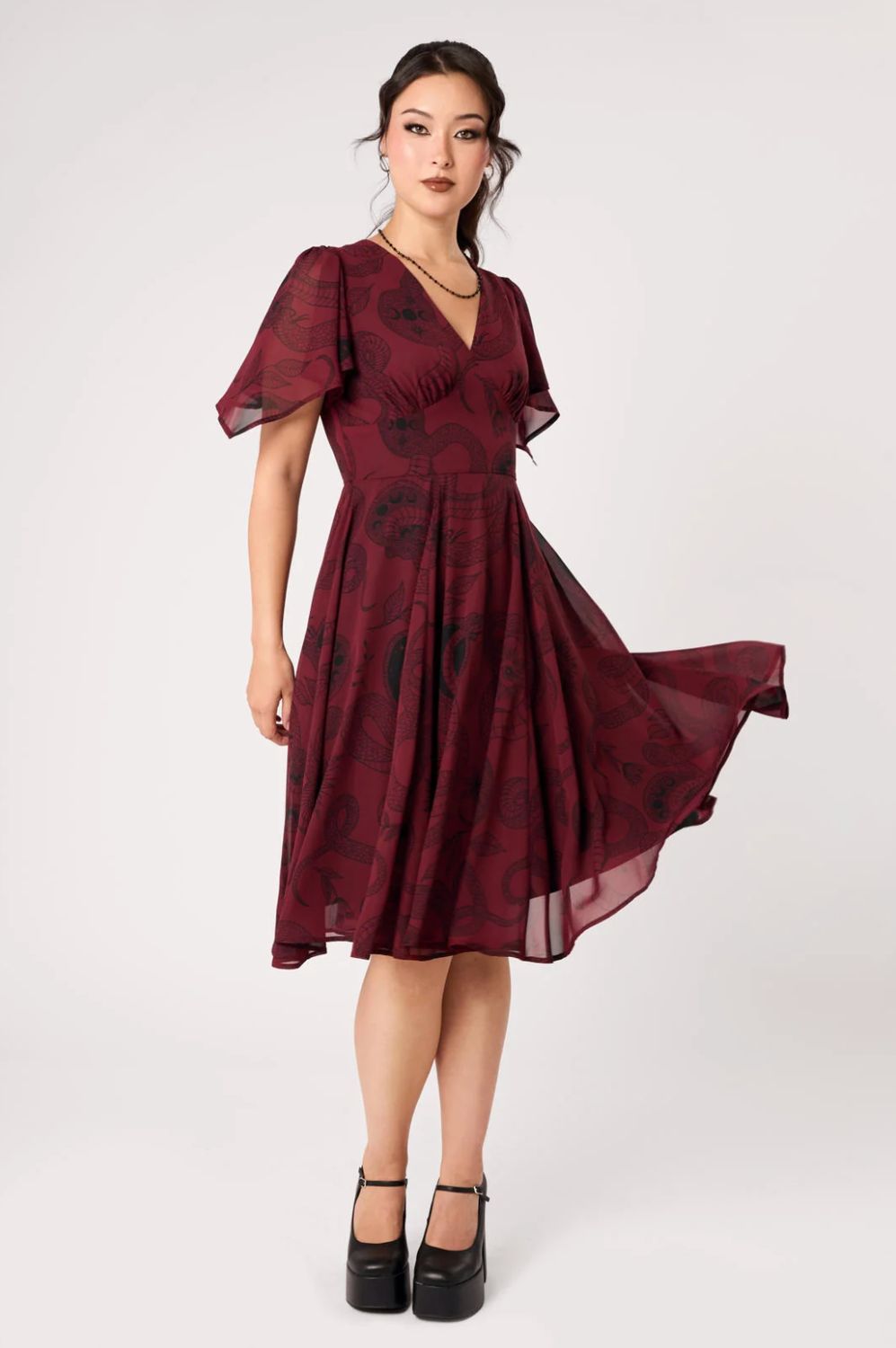 Robe Venom Midi [BOURGOGNE]