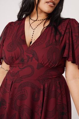 Robe Venom Midi [BOURGOGNE] [PLUS]