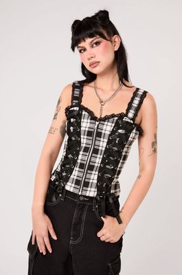 Bustier Quinzel [TARTAN BLANC]
