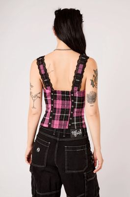Bustier Quinzel [TARTAN ROSE]