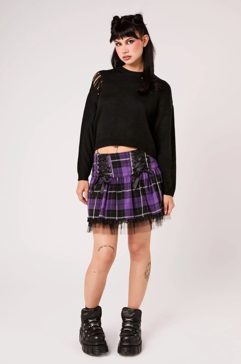 Jupe Quinzel [TARTAN MAUVE]
