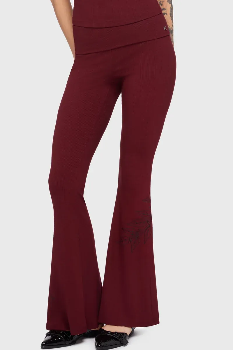 Pantalons Évasés Twilight Viper Brodés