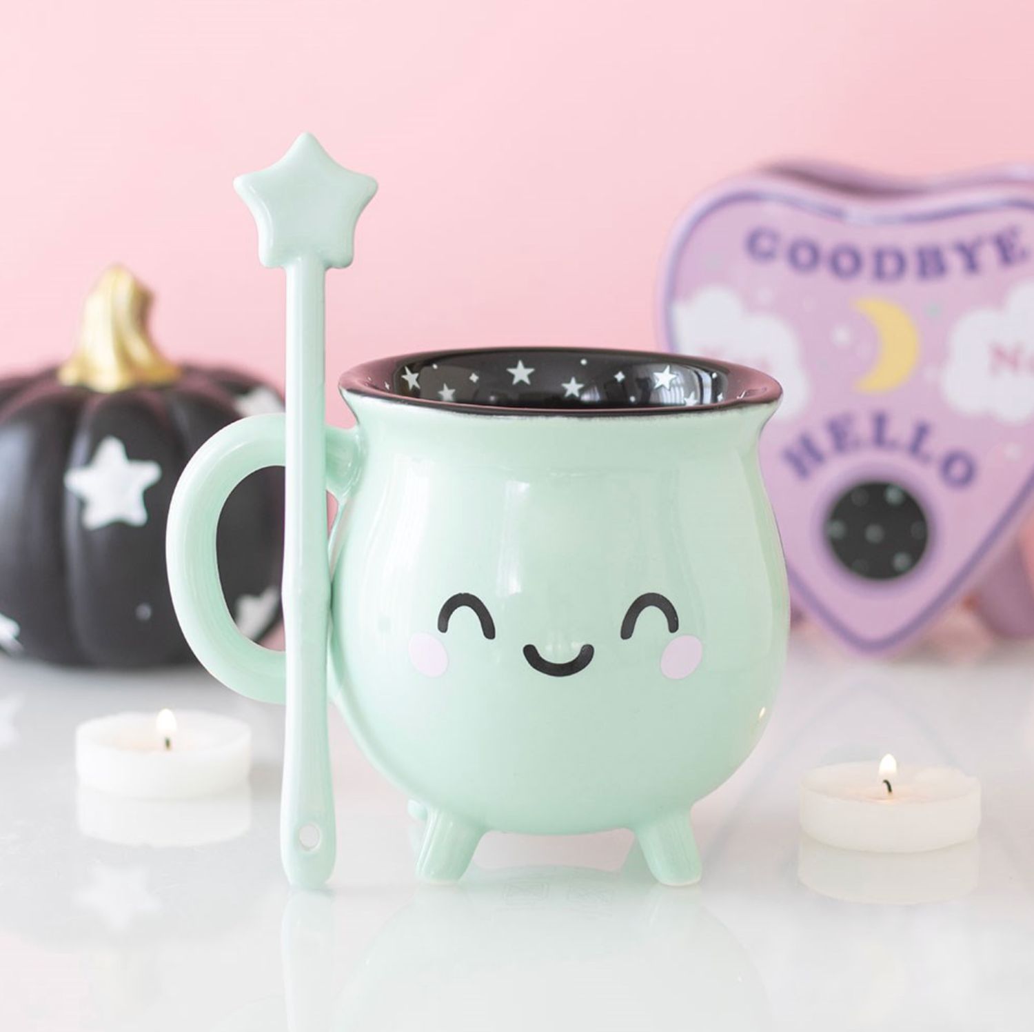 Tasse Chaudron avec Baguette Vert Menthe [CN_22927]