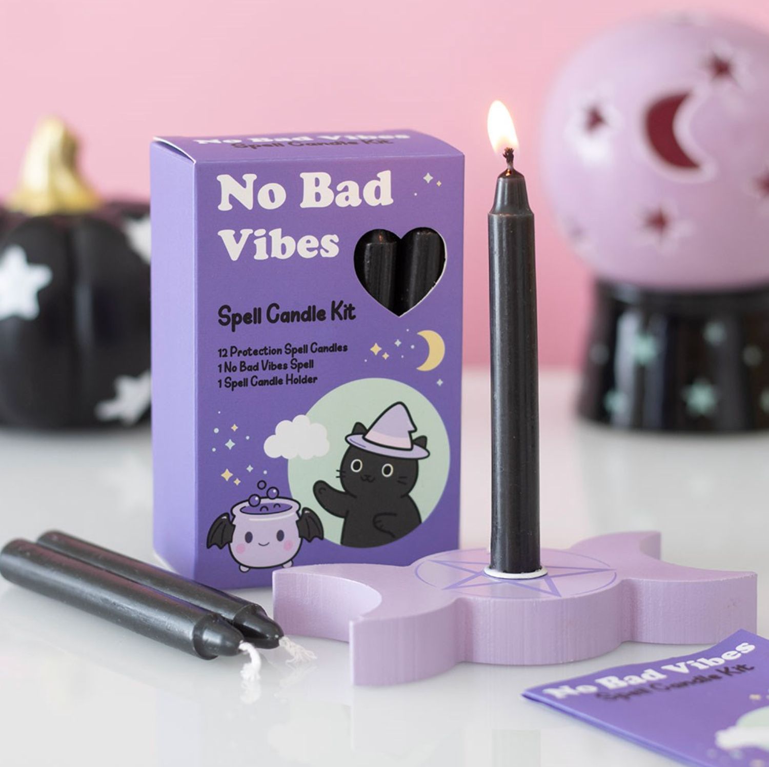 Ensemble de 12 Chandelle et Porte-Chandelle No Bad Vibes Spell [CN_22327]