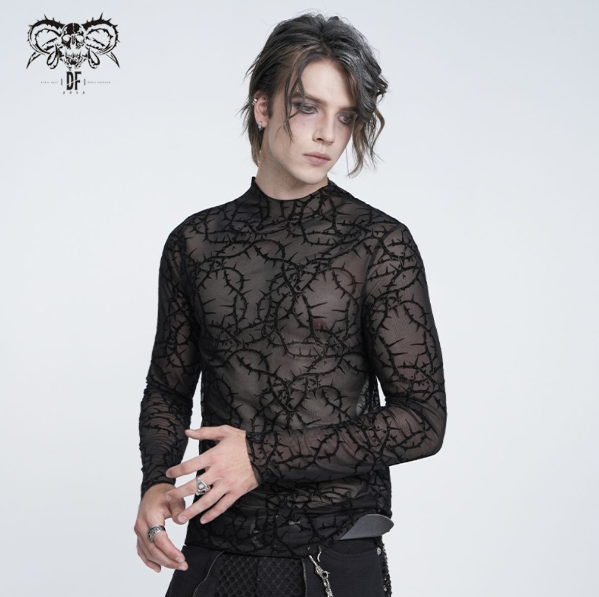 Chandail en Maille avec Motif d'Épines Homme TT342