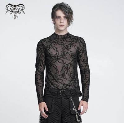 Chandail en Maille avec Motif d'Épines Homme TT342