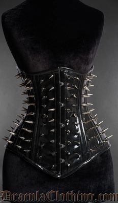 PVC Hedgehog Underbust Corset with Studs
