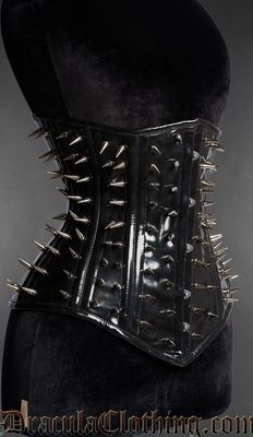 PVC Hedgehog Underbust Corset with Studs