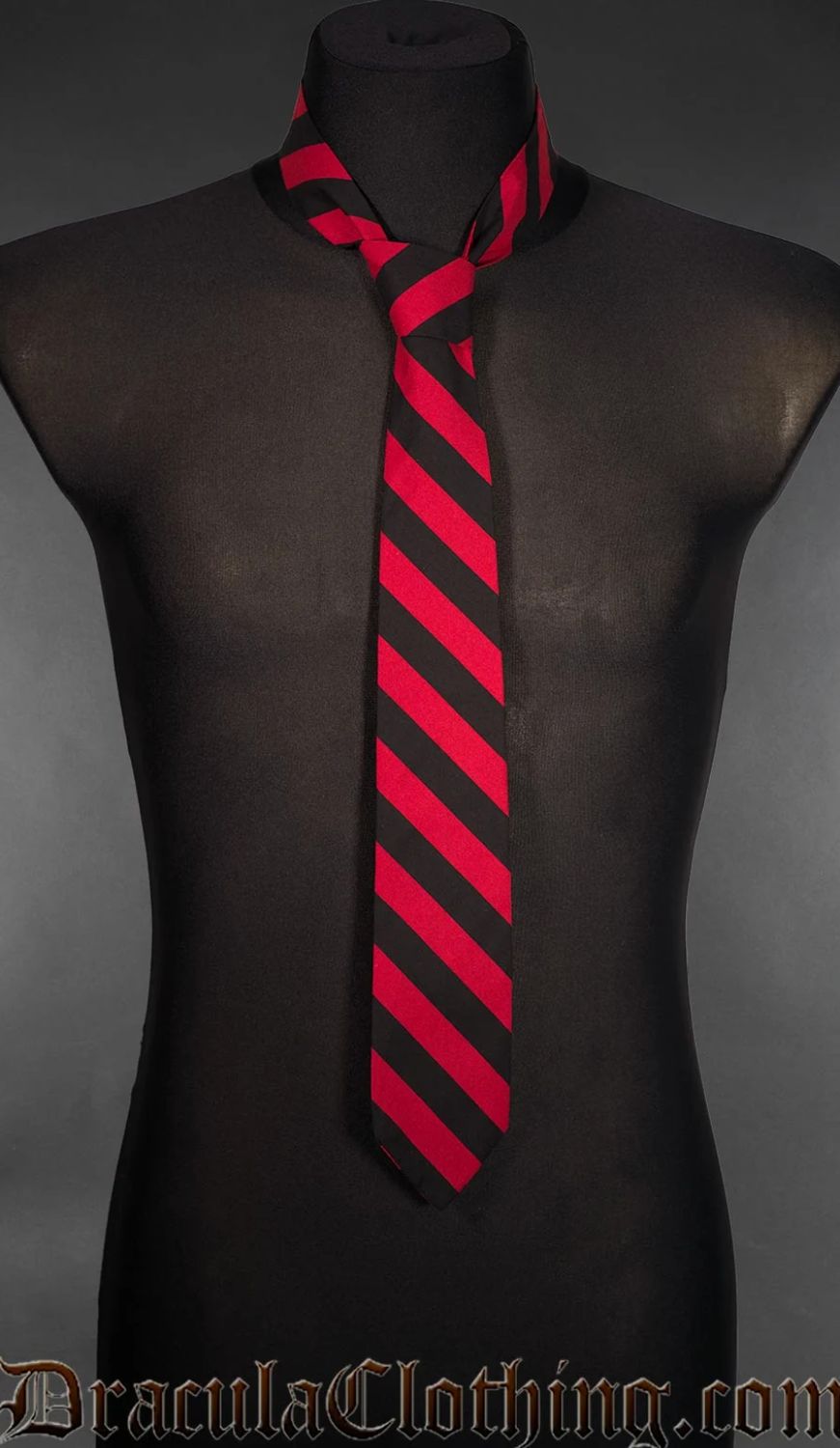 Cravate Rayée Noir et Rouge