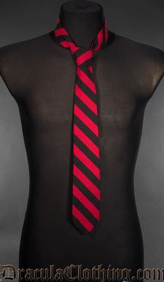 Black and Red Striped Tie