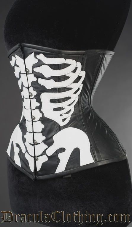 Corset Underbust en Faux Cuir Skeleton [PLUS]