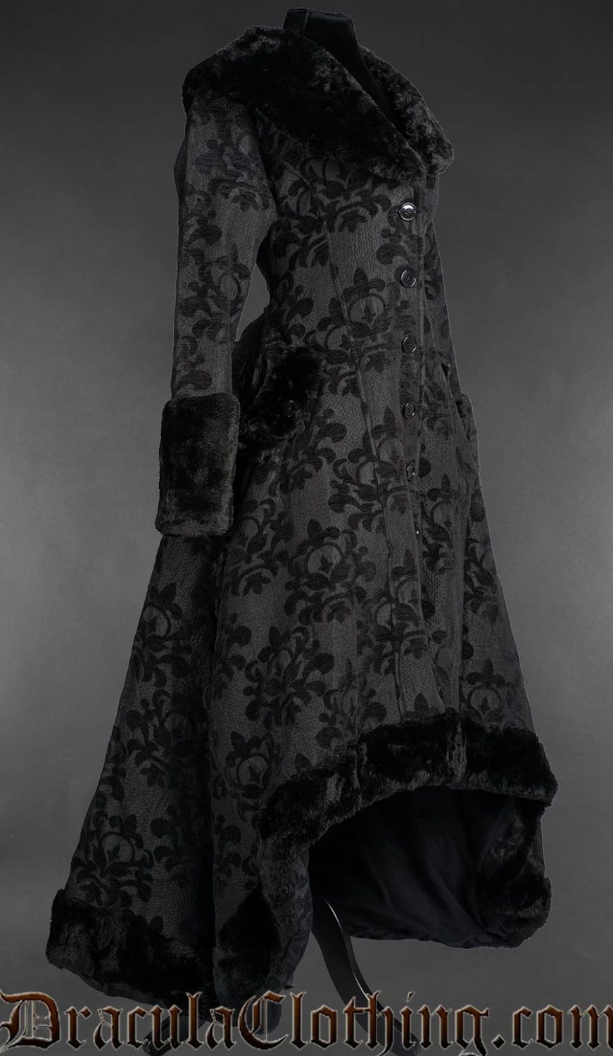 Skull Brocade Winter Coat