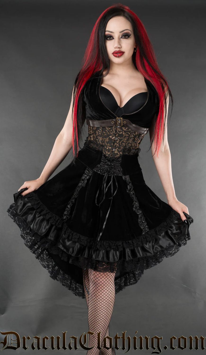 Jupe en Velours Noir EGL