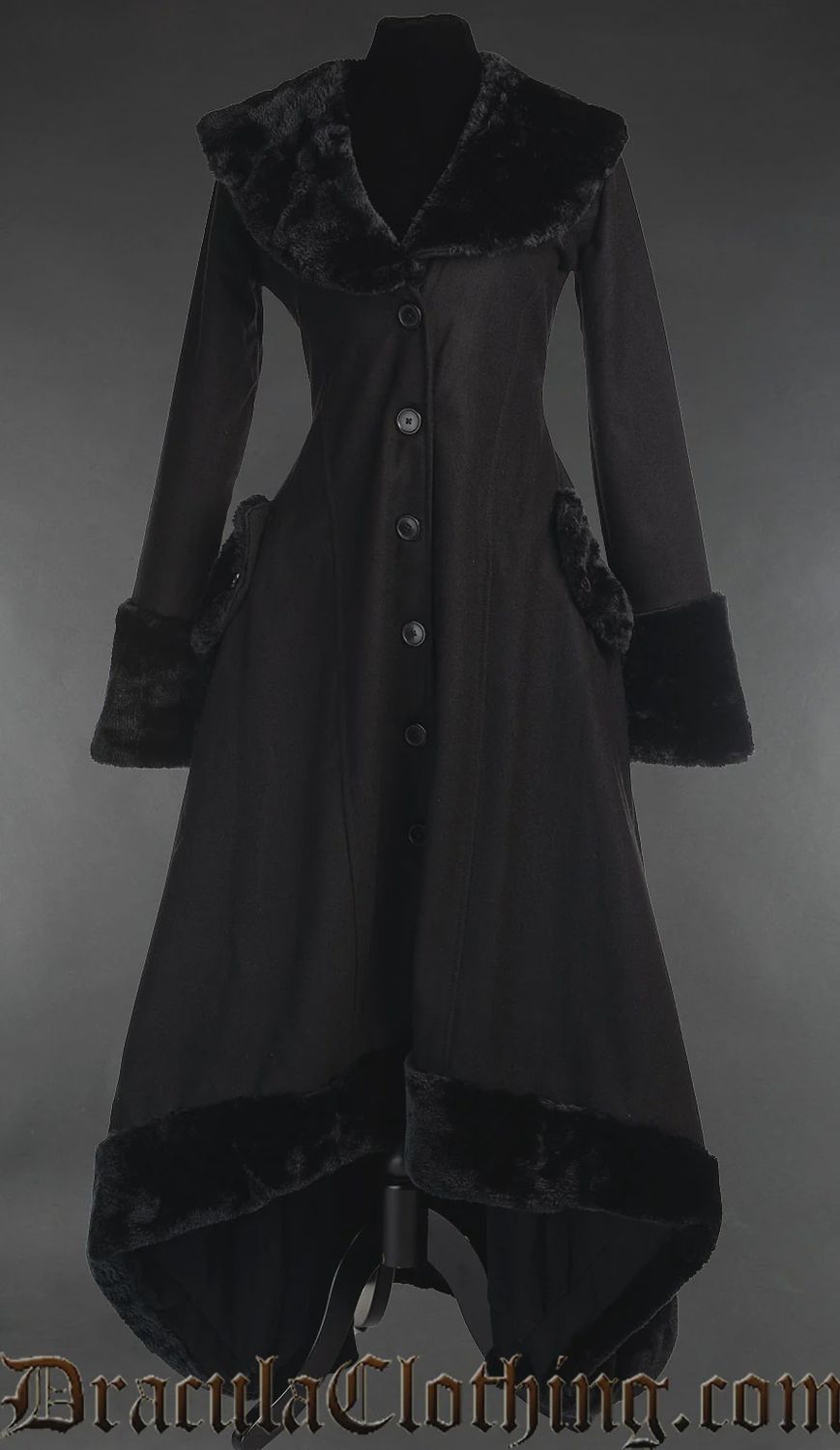 Manteau en Laine Noire [PLUS]