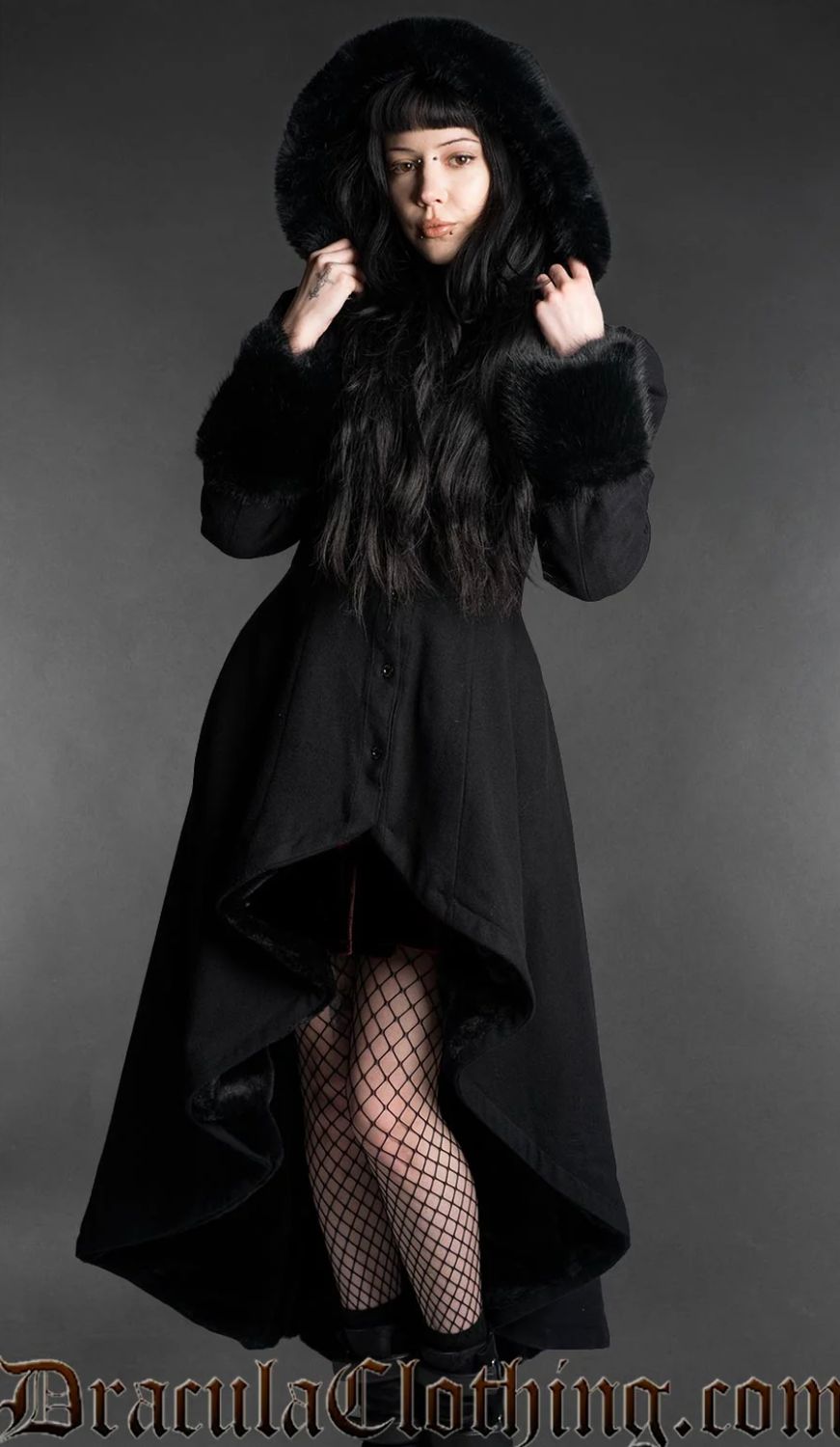 Manteau d'Hiver en Laine High Low [PLUS]