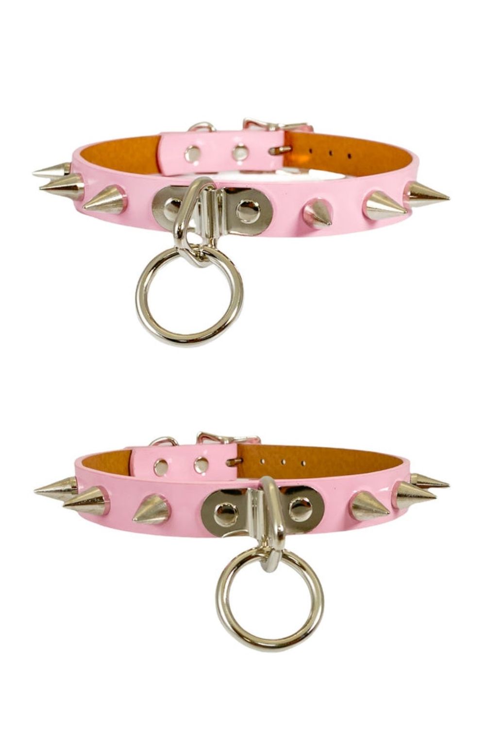 Choker Brillant avec Anneau et Studs CK173N [ROSE PASTEL]