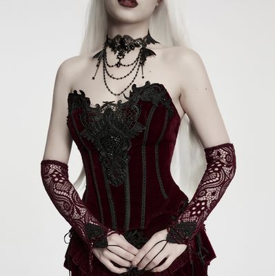 Gants en Dentelle WS-938 [ROUGE]