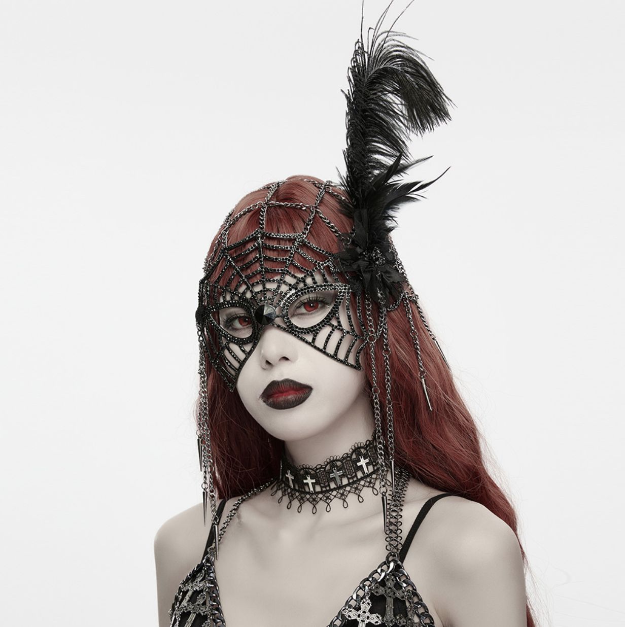 Masque Toile d'Araignée et Chaînes WS-987 [NOIR]