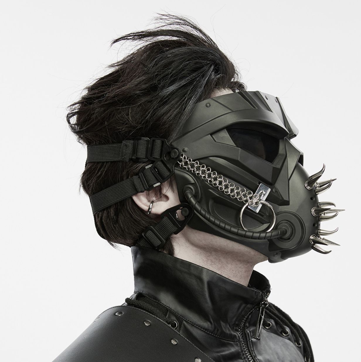Masque Cyber avec Studs et Chaînes WS-991