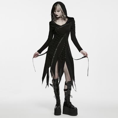 Robe Asymétrique à Capuche WQ-994