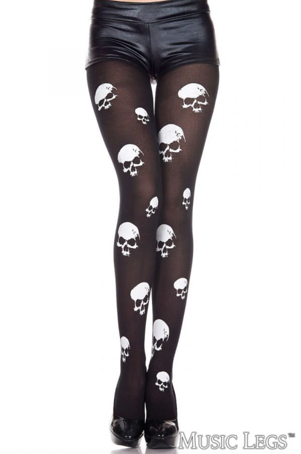 Bas Collants avec Larges Têtes de Mort / ML37026