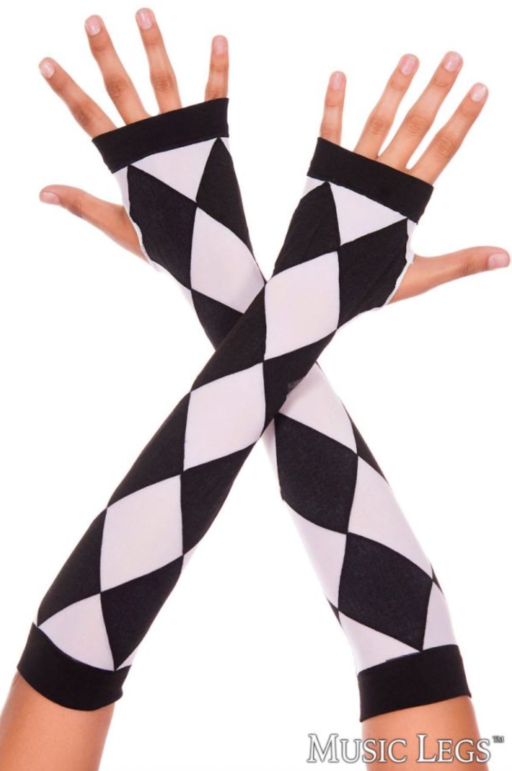 Gants en Damier Noir et Blanc / ML491