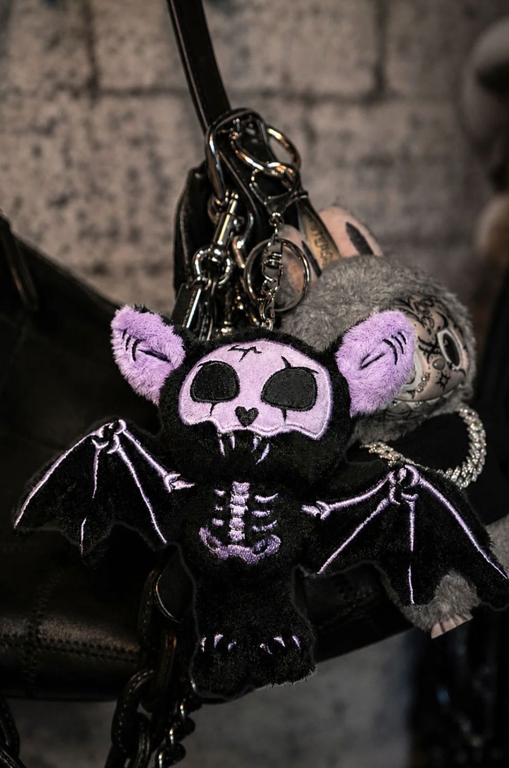 Porte-Clés Peluche Skelebat [MAUVE]