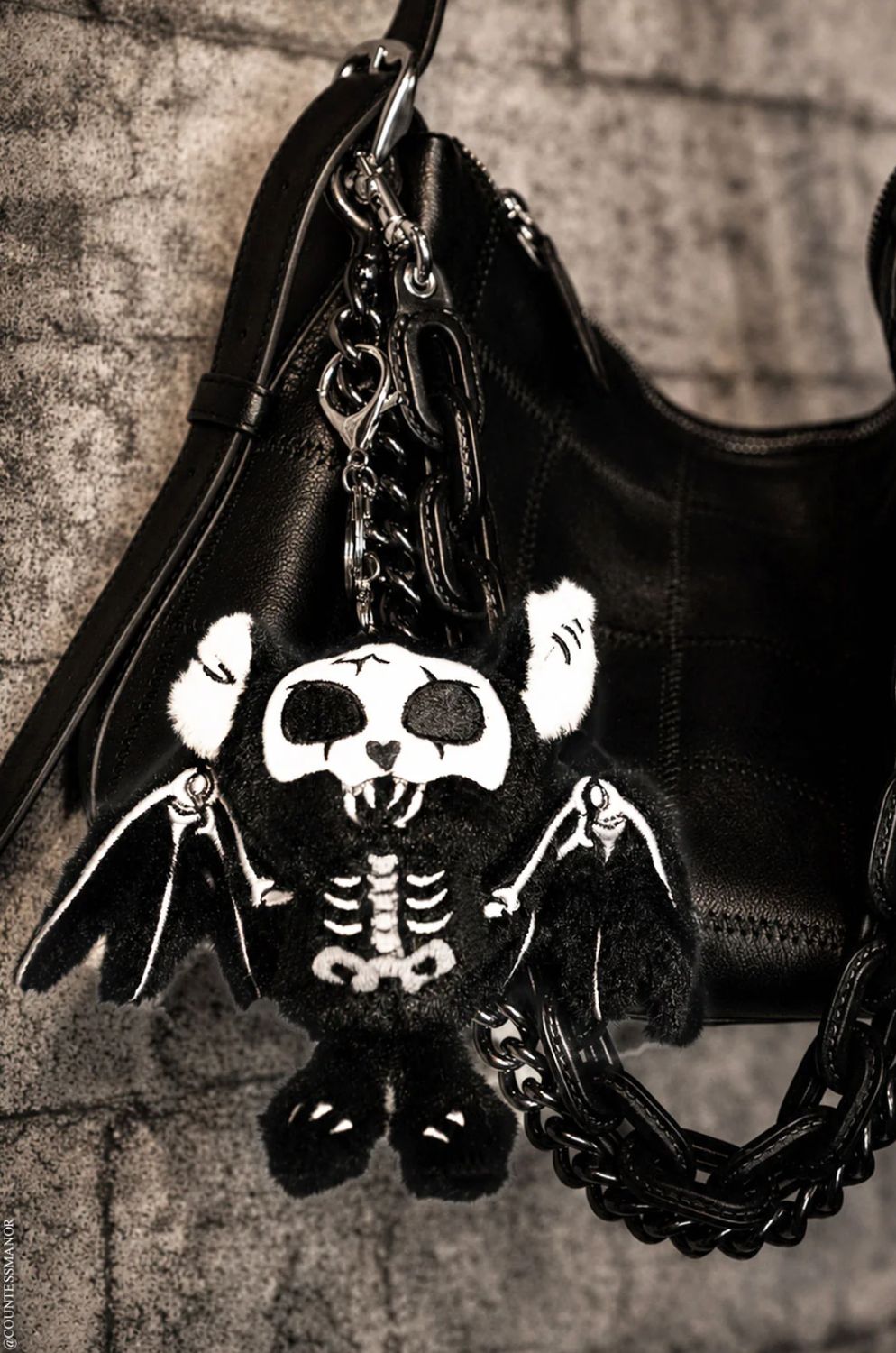 Porte-Clés Peluche Skelebat [BLANC]