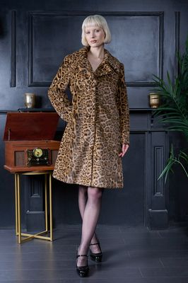 Manteau Vania en Fausse Fourrure Léopard [OT65053]