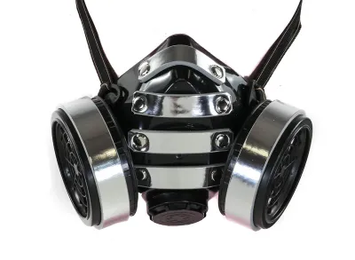 Masque à Gaz Noir et Argent GM176