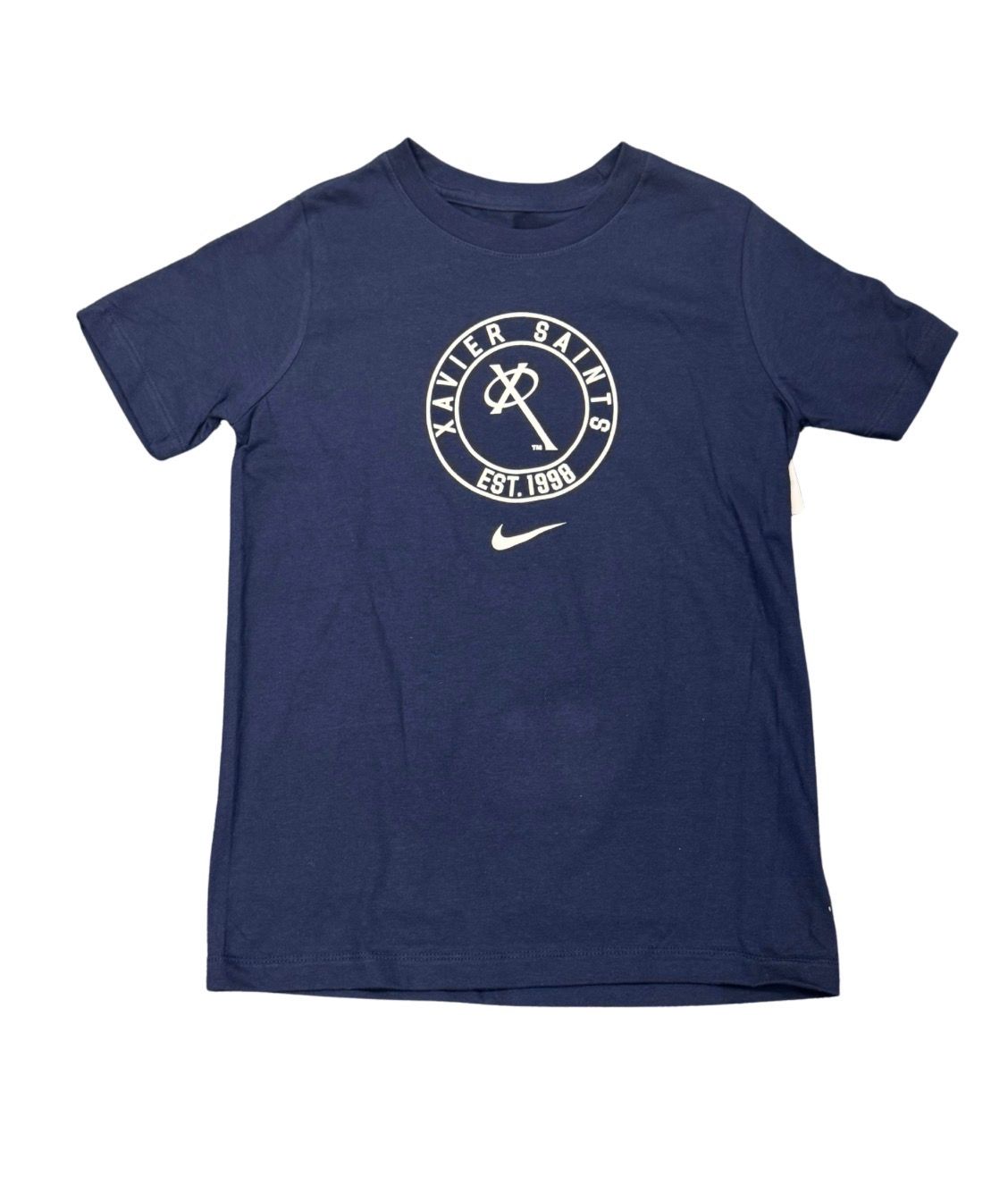 YN10 Youth Nike S/S Tee Xavier Circle Navy