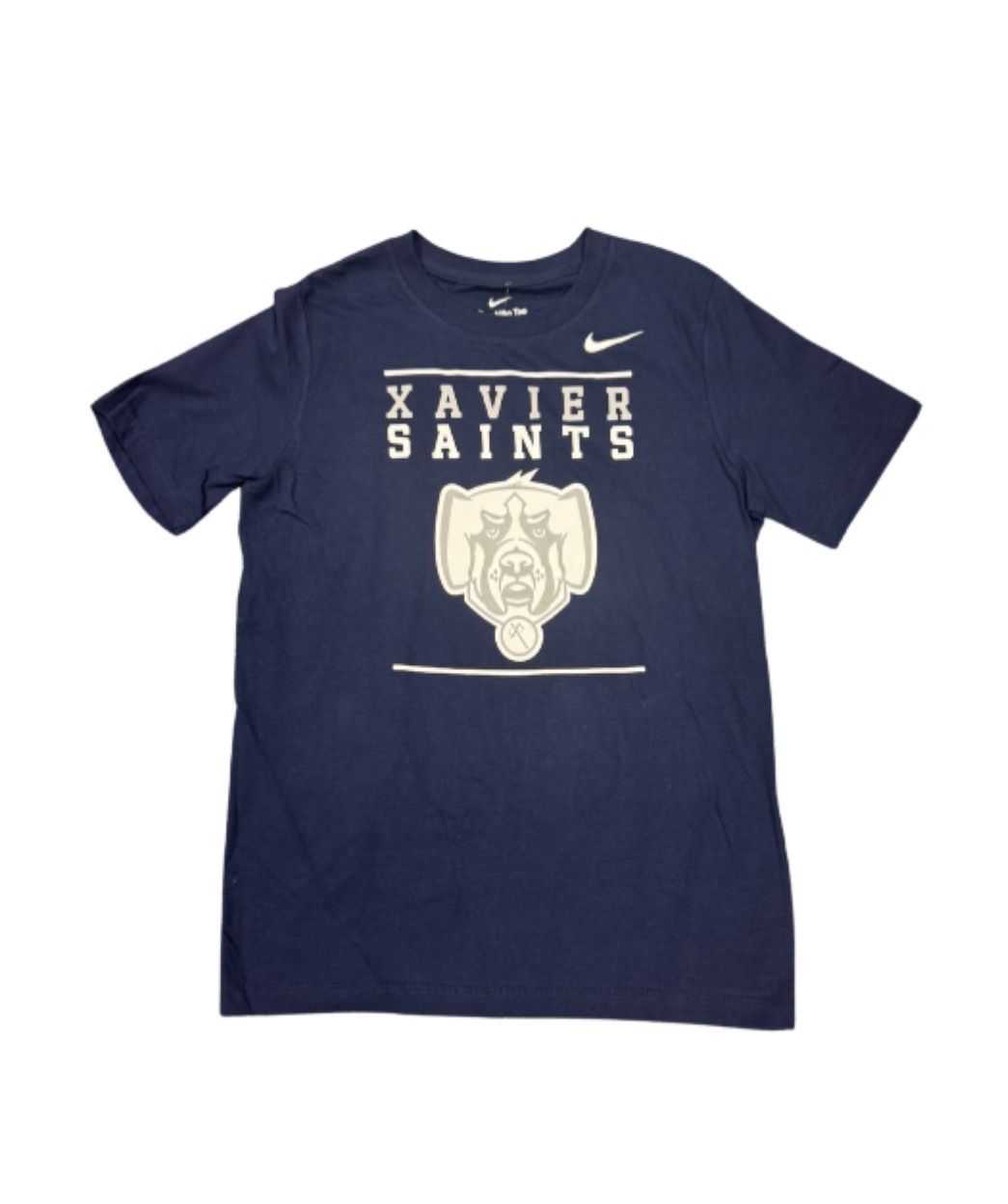 YN5 Nike Youth Core S/S Navy - Stacked Bernie