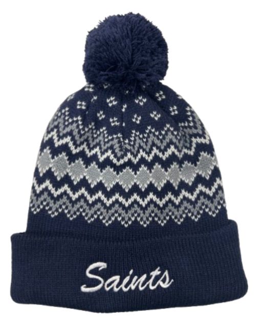 HP3 Alpine Pom Beanie - Navy/Grey