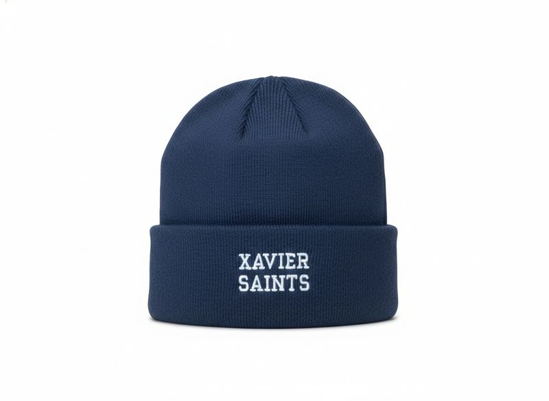 HN11 Nike Peak Stripe Beanie- Navy