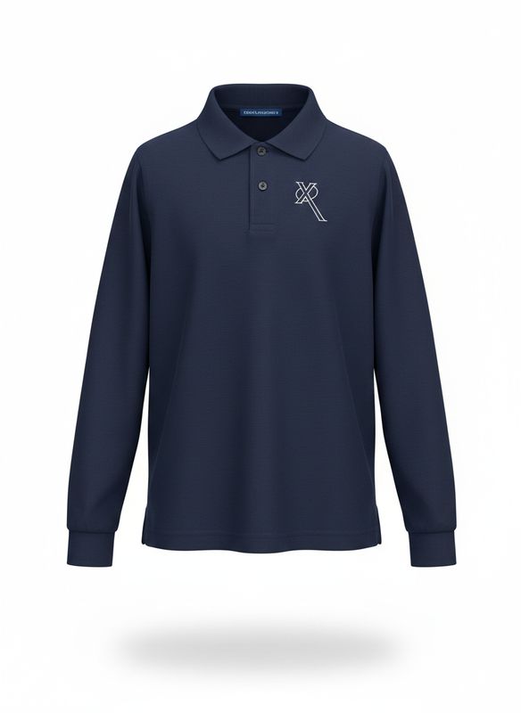 U3 Classic Polo LS Dress Code - Navy