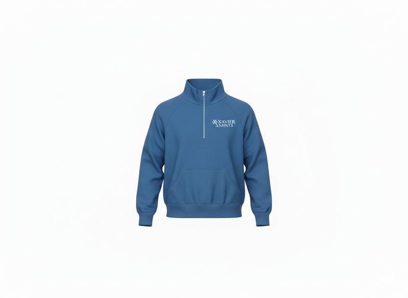 LE3 - Enza Ladies Boxy 1/2 Zip Fleece StellarBlue