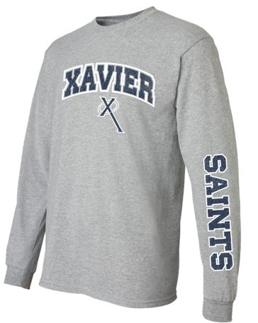 AG11 Adult L/S Tee Sport Gray Sleeve Print